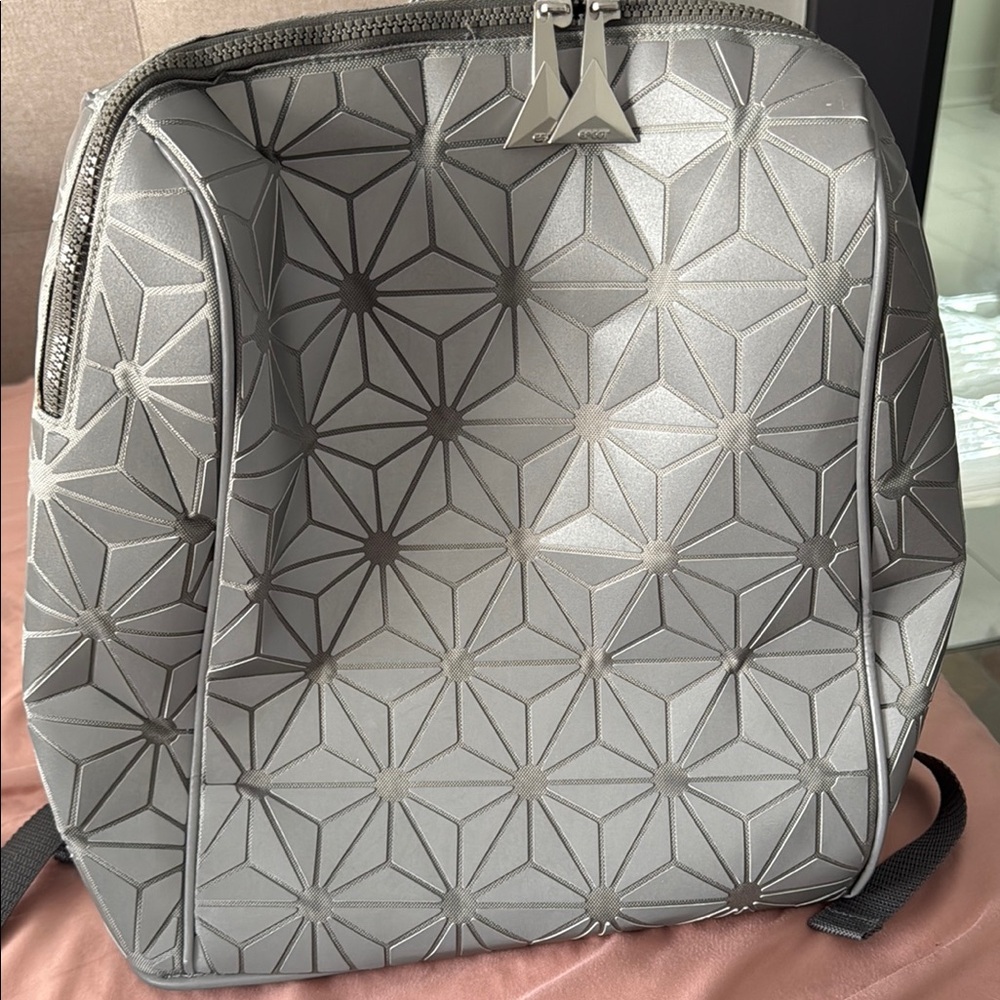 Geometric Gray Backpack